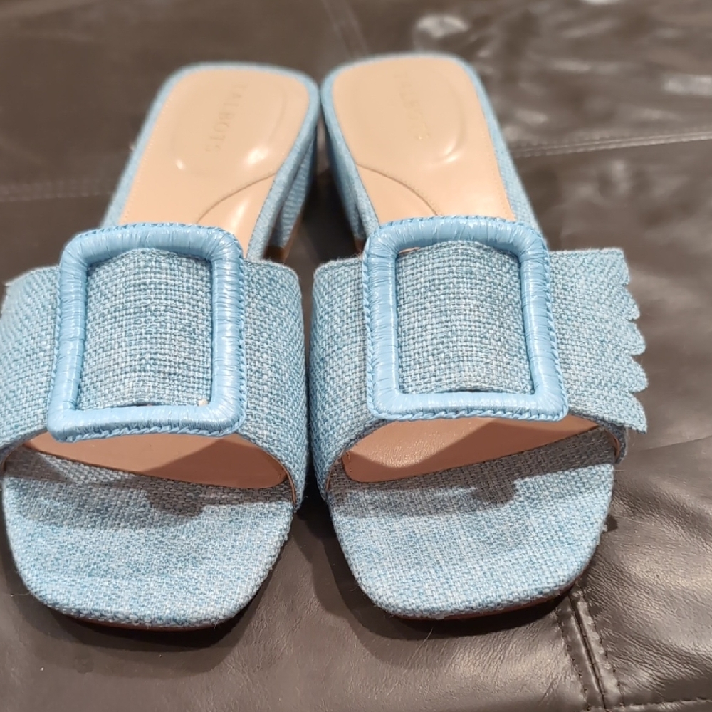 Women's Blue Slide Sandals